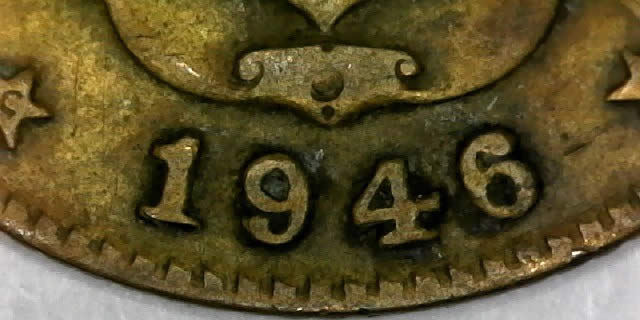 1946-25-Centimos-Costa-Rica-Major-Doubled-Die-Obverse